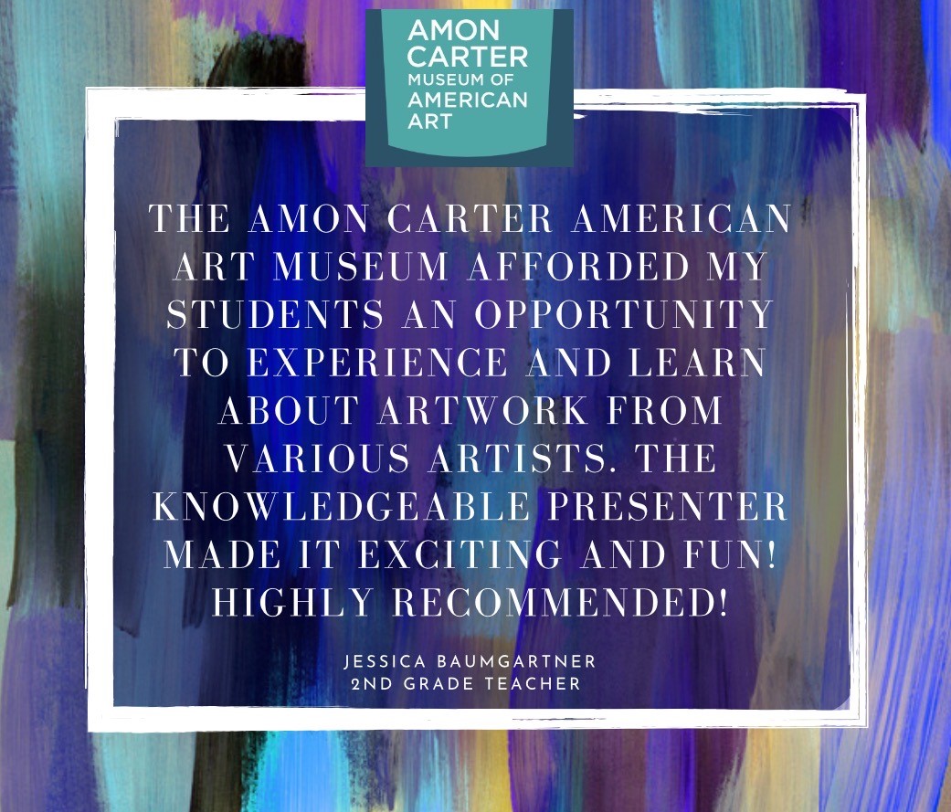 You are missing out if you have not let your students participate in @theamoncarter virtual content enrichment programs. #art #multidisciplinary