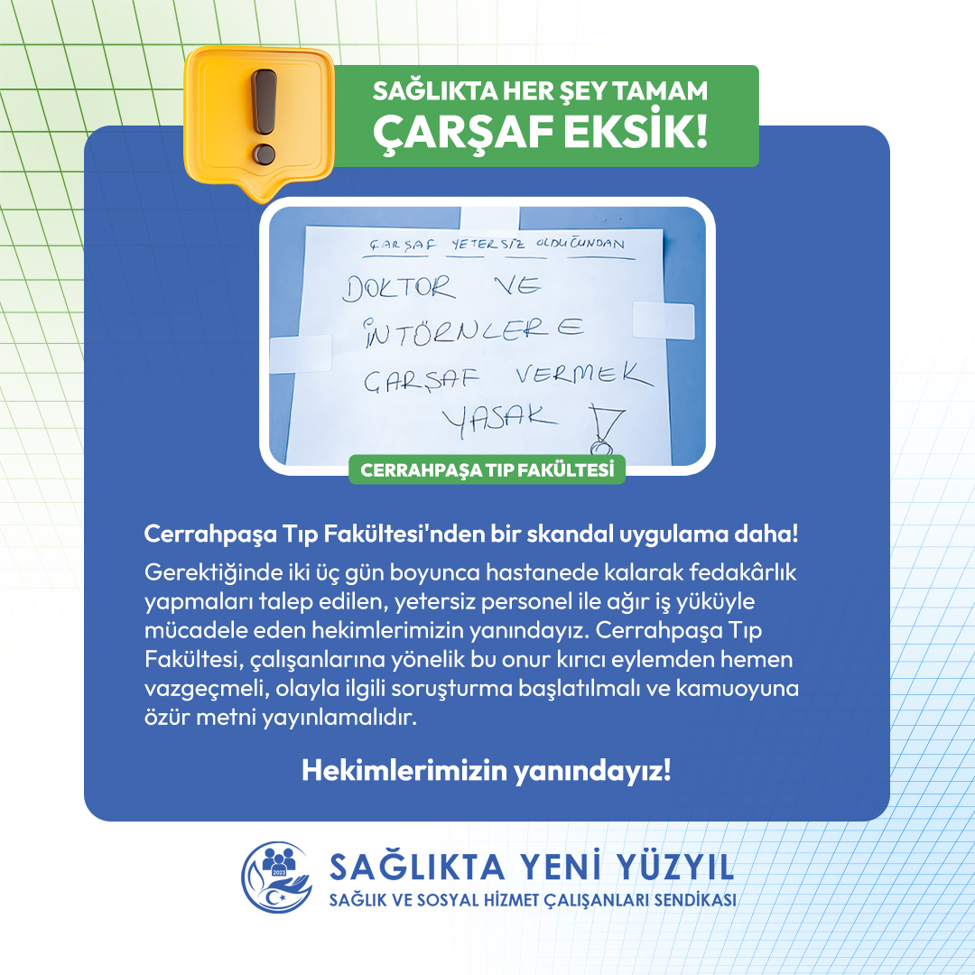 Sağlıkta Yeni Yüzyıl Sendikası tweet media