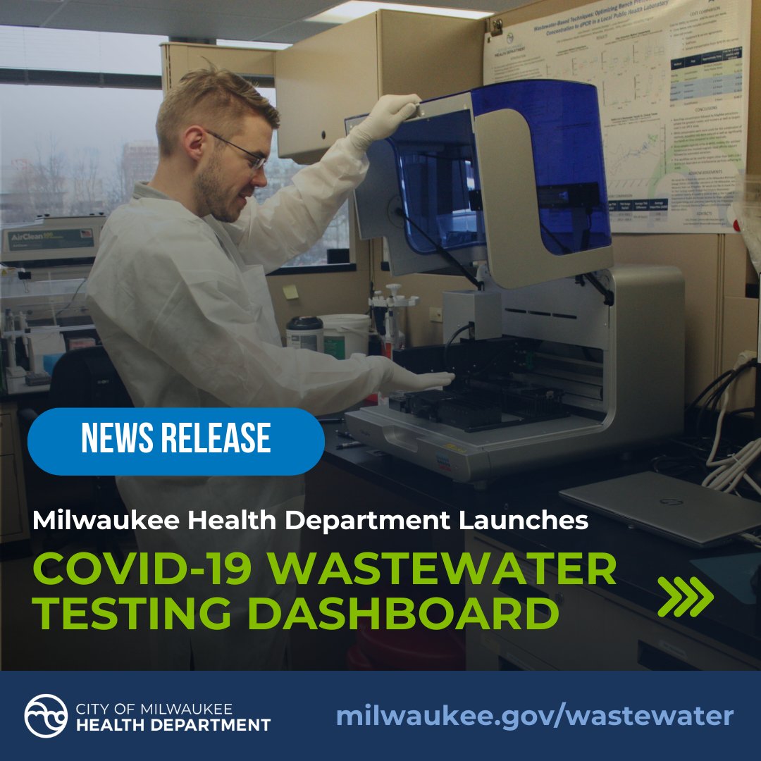 MHD is excited to announce the launch of its COVID-19 Wastewater Testing Dashboard, made possible through the collaboration and hard work of many, including MHD’s laboratory and data teams, <a href="/MMSD_MKE/">Milwaukee Metropolitan Sewerage District</a>, and <a href="/waterscienceUWM/">UWM School of Freshwater Sciences</a>. 

Read the full press release at milwaukee.gov/wastewaterdash…