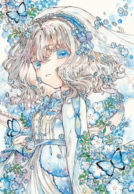「春の使者」#アナログイラスト #透明水彩 