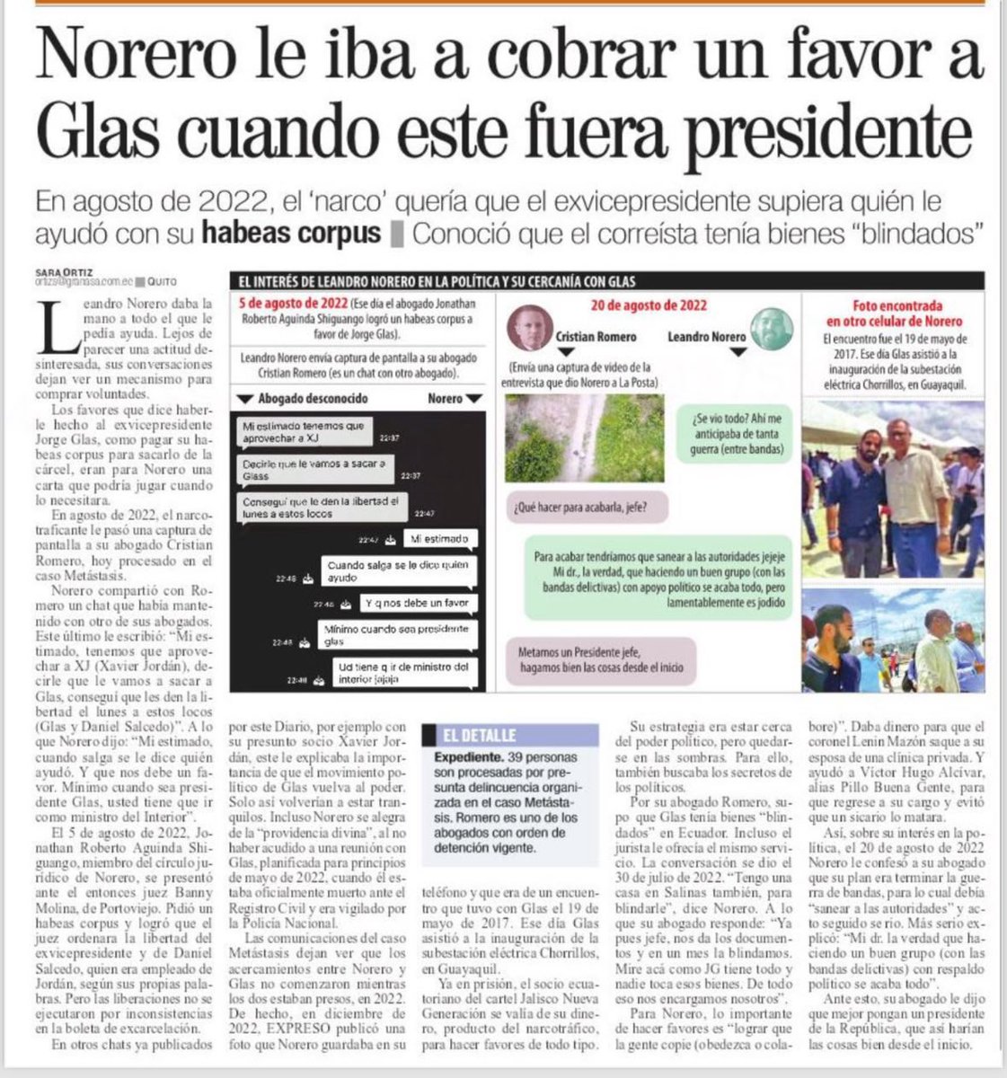 BoscanNARCOrrea's tweet photo. Fernando Villavicencio denunció hasta sus últimos días la estrecha relación entre los NARCOS Leandro Norero, Xavier Jordan, el Ruso Ronny Aleaga y el PRÓFUGO NAR COrreista Jorge Glas.
El tiempo le dió la razón a Fernando, la NARCO banda anda por los techos https://t.co/pciEuLuu3x https://t.co/mqFSFfezXm