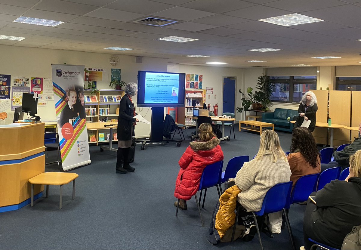 Craigmount SfL (@chs_sfl) on Twitter photo Thanks to Hilary and Jude from the @ASLService Literacy and Dyslexia Support Team for delivering such a helpful session to <a href="/CraigmountHS/">Craigmount High School</a> parents and carers tonight. Thanks to Hilary and Jude from the @ASLService Literacy and Dyslexia Support Team for delivering such a helpful session to <a href="/CraigmountHS/">Craigmount High School</a> parents and carers tonight.