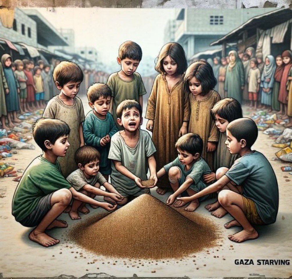 These children will starve to death if you don't stop it. 
#GazaStarving