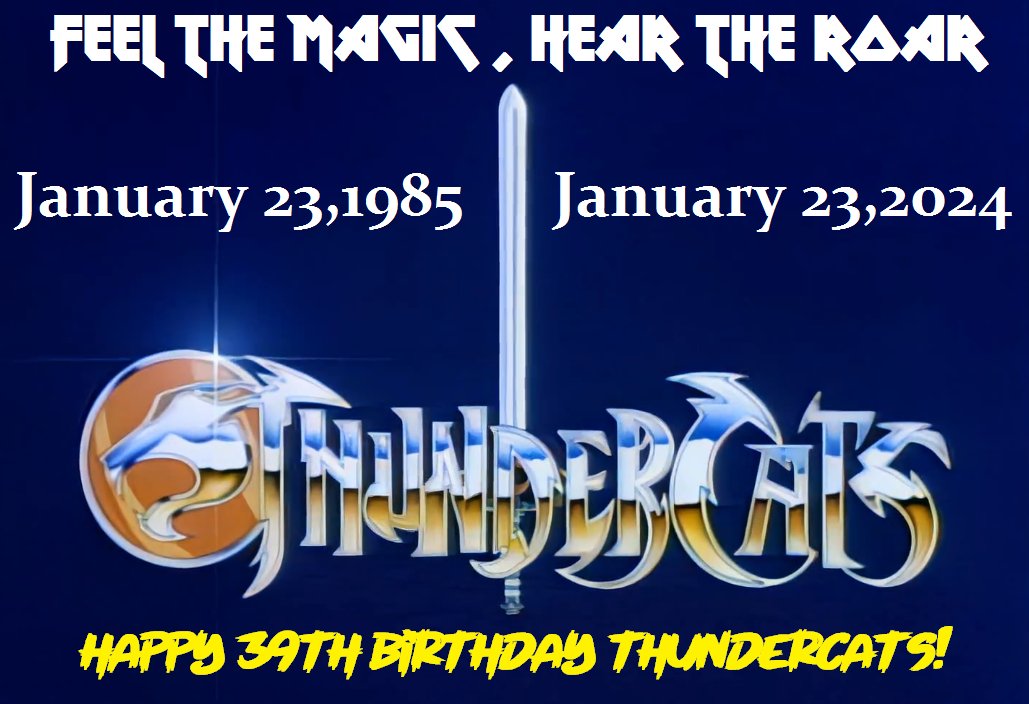 Thirty nine years ago today in 1985 the legendary #Thundercats descend from the skies..and conquer our hearts! 😍Happy anniversary!Hoooo! ⚔️ @Jamesashley11 @childgolden @Oh_Robert_Evans @md_kraus @sothcott @roguecaliber @gclionessa78 @PatrickGBook @yuji_ultimate @jimrossmeskimen