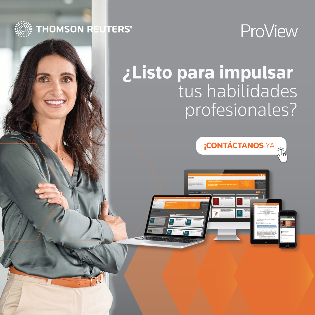 Con ProView, tu biblioteca profesional se vuelve digital, eficiente y siempre actualizada. 

Eleva tu carrera con contenido de calidad y herramientas de búsqueda intuitivas. 

¡Opta por la Biblioteca Digital ProView y lleva tu carrera al siguiente nivel! ow.ly/gvcP50QtMIO