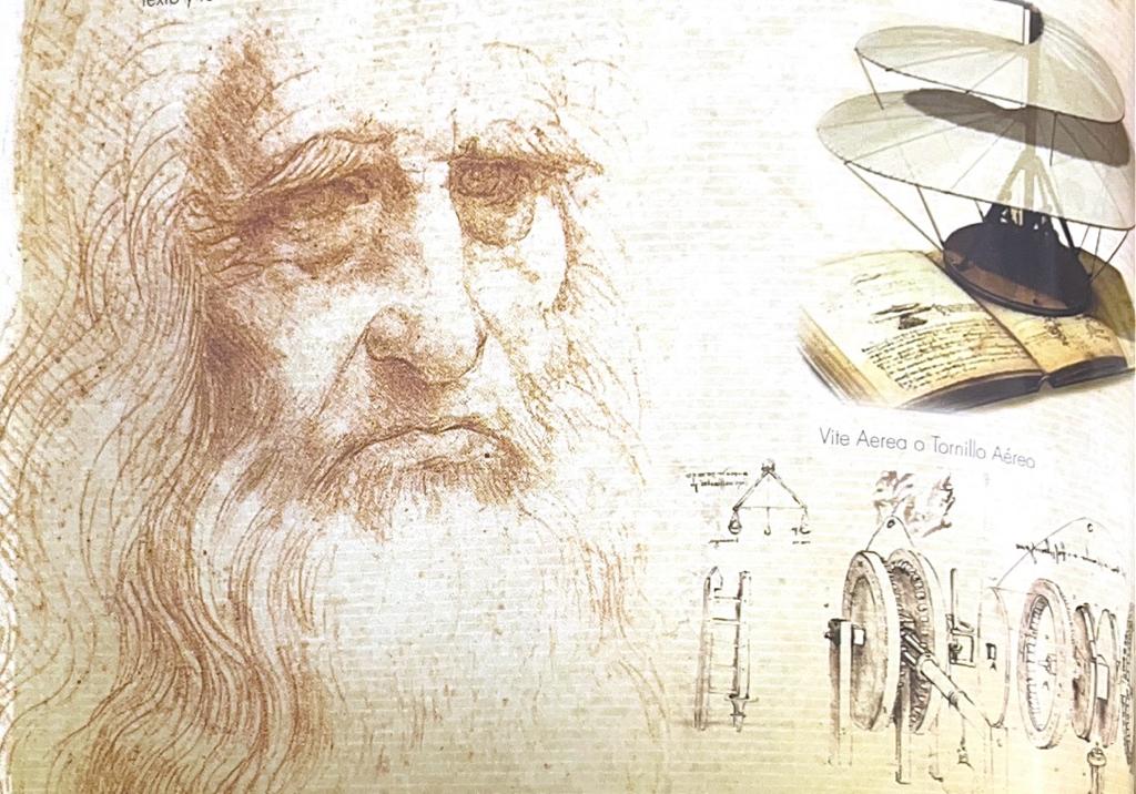 #SabíaQue
Leonardo da Vinci creó la estructura del Tornillo Aéreo. Esta ingeniosa creación consistía en una plataforma donde 4 hombres se movían en forma circular empujando las palancas enfrente de ellos. Invención considerada el antepasado del helicóptero.

#RevistaFAC✍️✈️🚁🛰️