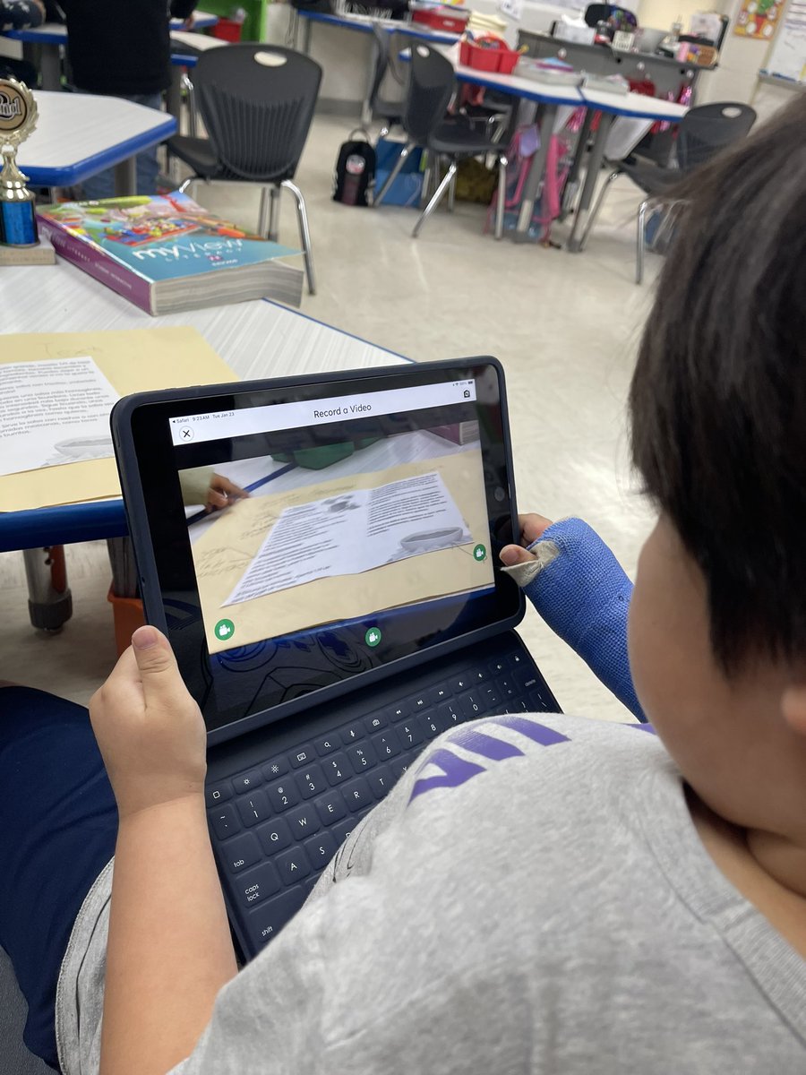 Our 2nd grade dual classroom worked in bilingual pairs to create a video describing the elements of procedural text using <a href="/Seesaw/">Seesaw</a> today. Great Job <a href="/Lamar/">Lamar</a> Eagles