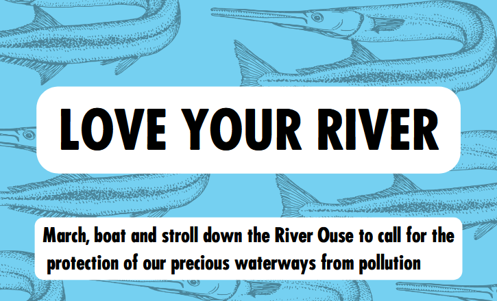 SAT 10th FEB - LOVE YOUR RIVER. Join us in calling on Yorkshire Water to stop polluting York's rivers. Meet outside the rowing club by Lendal Bridge at 1pm. Boats/canoes/paddleboards etc are welcome to join the flotilla - more details &amp; sign up at eventbrite.co.uk/e/love-your-ri…