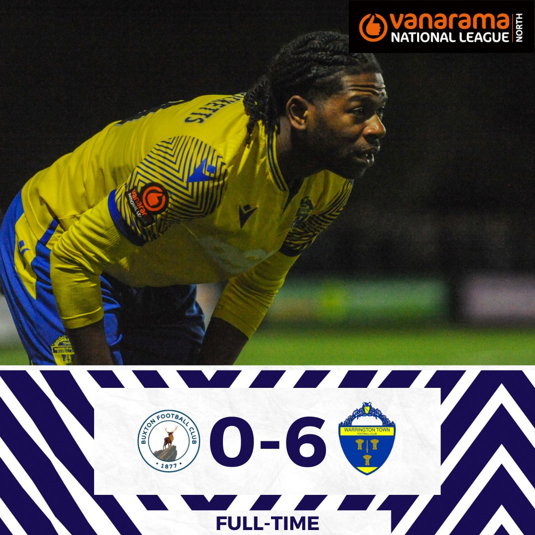 theyellows's tweet photo. FULL TIME | Buxton 0-6 Warrington Town

Isaac Buckley-Ricketts takes home the match ball with a hat-trick as the Yellows hit six in a stunning win. Other goals from Matty McDonald, Tom Hannigan and Matt Grivosti. https://t.co/1XaO9628OW