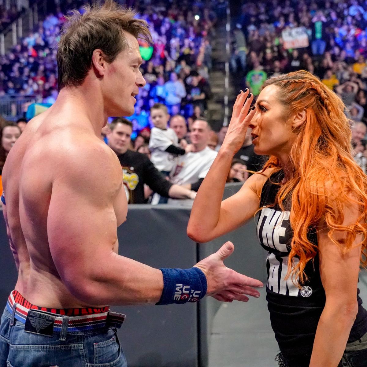 DeadlyAngelo97's tweet photo. Stone Cold, The Rock, John Cena and The GOAT. 😎

#BeckyLynch 🌟🐐 https://t.co/Usgnt96L2j