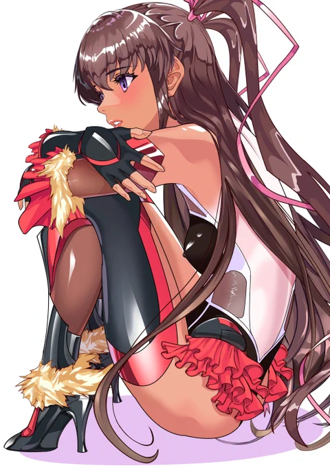 おはようございます(#^.^#)いつも元気なユキカゼたんもたそがれたい時があるのです#対魔忍ユキカゼ #たそがれ中 