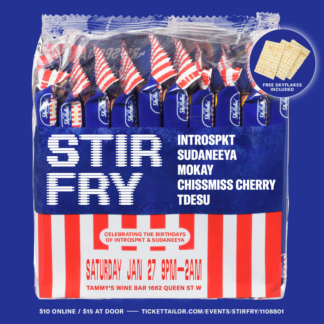Stir Fry (@stirfryto) on Twitter photo Wys this Saturday? Pull up to Stir Fry at Tammy's Wine Bar! We're going off for our co-organizer <a href="/Introspkt/">Vibe Librarian</a> & Guest DJ, Sudaneeya's birthdays 🎂
Selection by Guest DJs Mokay & Sudaneeya and the Stir Fry crew <a href="/_tdesu/">Tdesu</a> <a href="/chissmisscherry/">cherry</a> <a href="/Introspkt/">Vibe Librarian</a>
Tickets: tickettailor.com/events/stirfry… Wys this Saturday? Pull up to Stir Fry at Tammy's Wine Bar! We're going off for our co-organizer <a href="/Introspkt/">Vibe Librarian</a> & Guest DJ, Sudaneeya's birthdays 🎂
Selection by Guest DJs Mokay & Sudaneeya and the Stir Fry crew <a href="/_tdesu/">Tdesu</a> <a href="/chissmisscherry/">cherry</a> <a href="/Introspkt/">Vibe Librarian</a>
Tickets: tickettailor.com/events/stirfry…