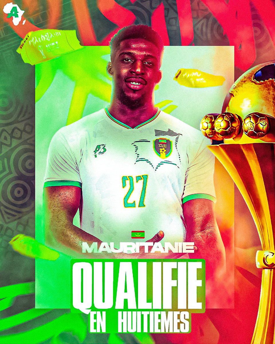 ActuFootAfrique's tweet photo. 🚨 HISTORIQUE : LA 🇲🇷 MAURITANIE SE QUALIFIE POUR LA PREMIÈRE FOIS DE LEUR HISTOIRE EN 1/8 DE FINALE ET PREMIÈRE VICTOIRE ÉGALEMENT ! 🌍🏆 https://t.co/QsyVXXzkxR