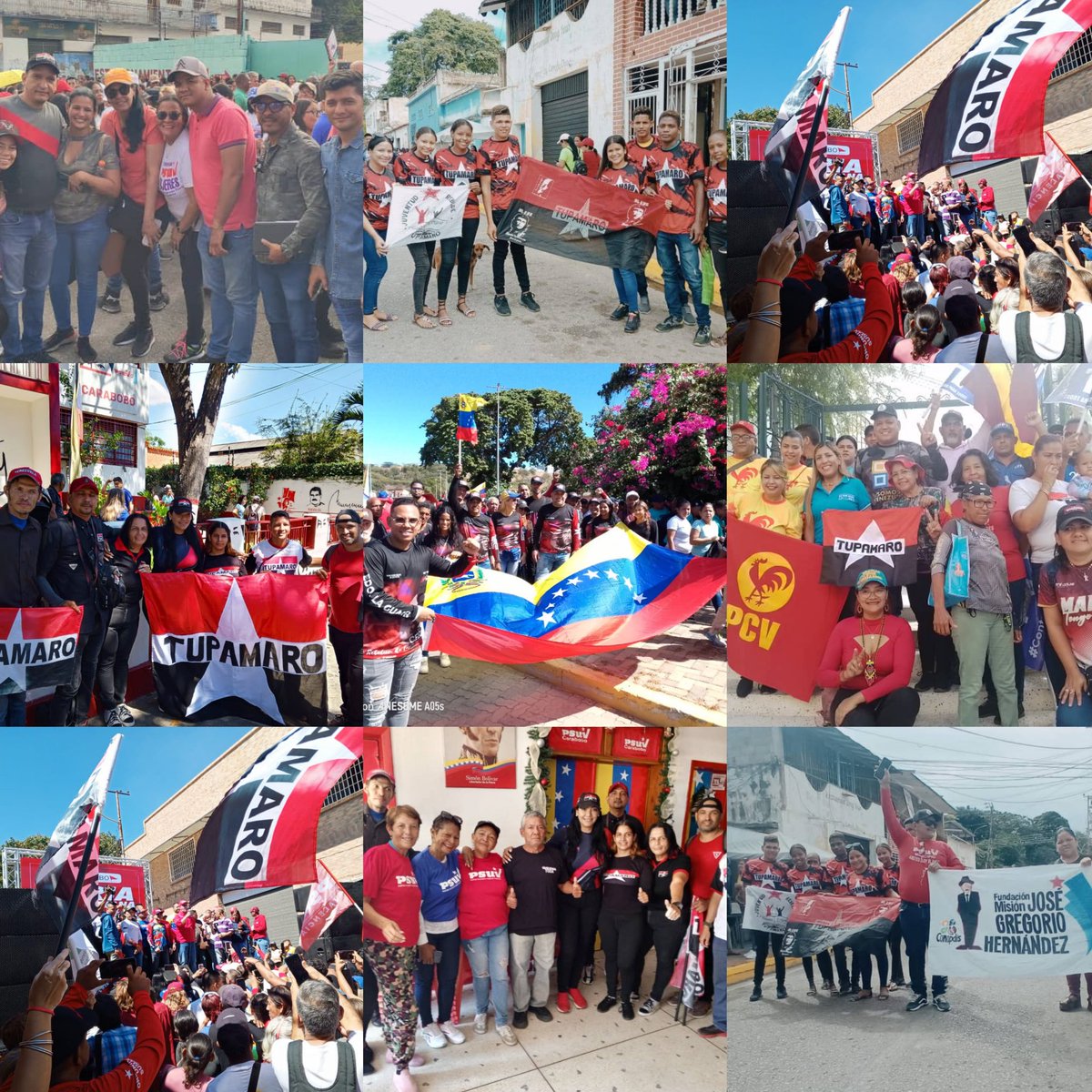 Venezuela tierra de mujeres y hombres guerreros, con profundo amor y compromiso revolucionario levantan sus banderas, con coraje y dignidad en defensa de la Patria.

Este #23E TUPAMARO presente en la Gran Marcha en respaldó al presidente @NicolasMaduro. 
#RebelionAntiimperialista