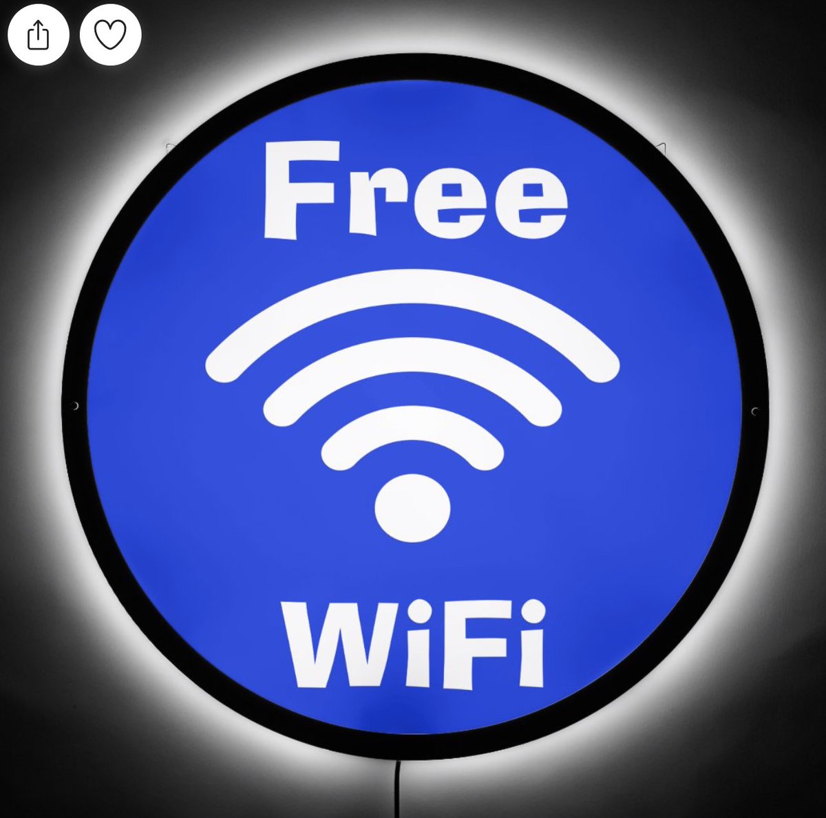 Telexplainer's tweet image. Free Wifi Service business LED electric sign. Background color may be changed. zazzle.com/free_wifi_wire…  #freewifi #businesssigns #electricsigns