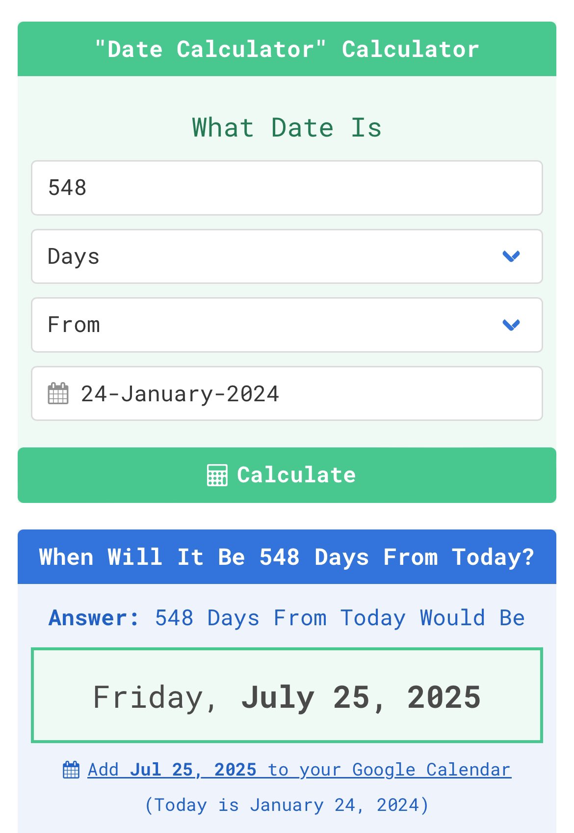 Date Calendar 2025 Calculator App andrei carleen