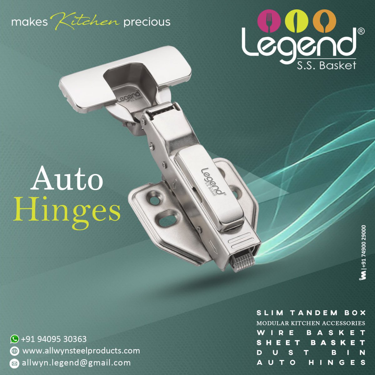 ibais_hardware's tweet photo. ALLWYN STEEL PRODUCTS (RAJKOT)
For enquiry via WhatsApp click:
https://t.co/tBvarKUBE1
Mr. Nimit Hingrajiya - 94095 30363
#autohinges #autohingesmanufacturer #autohingesfitting #hingeshardware #doorhinges #doorhardware #drawrhinges #hingeshardware
.
@ibais_hardware https://t.co/akjwXuuSe7