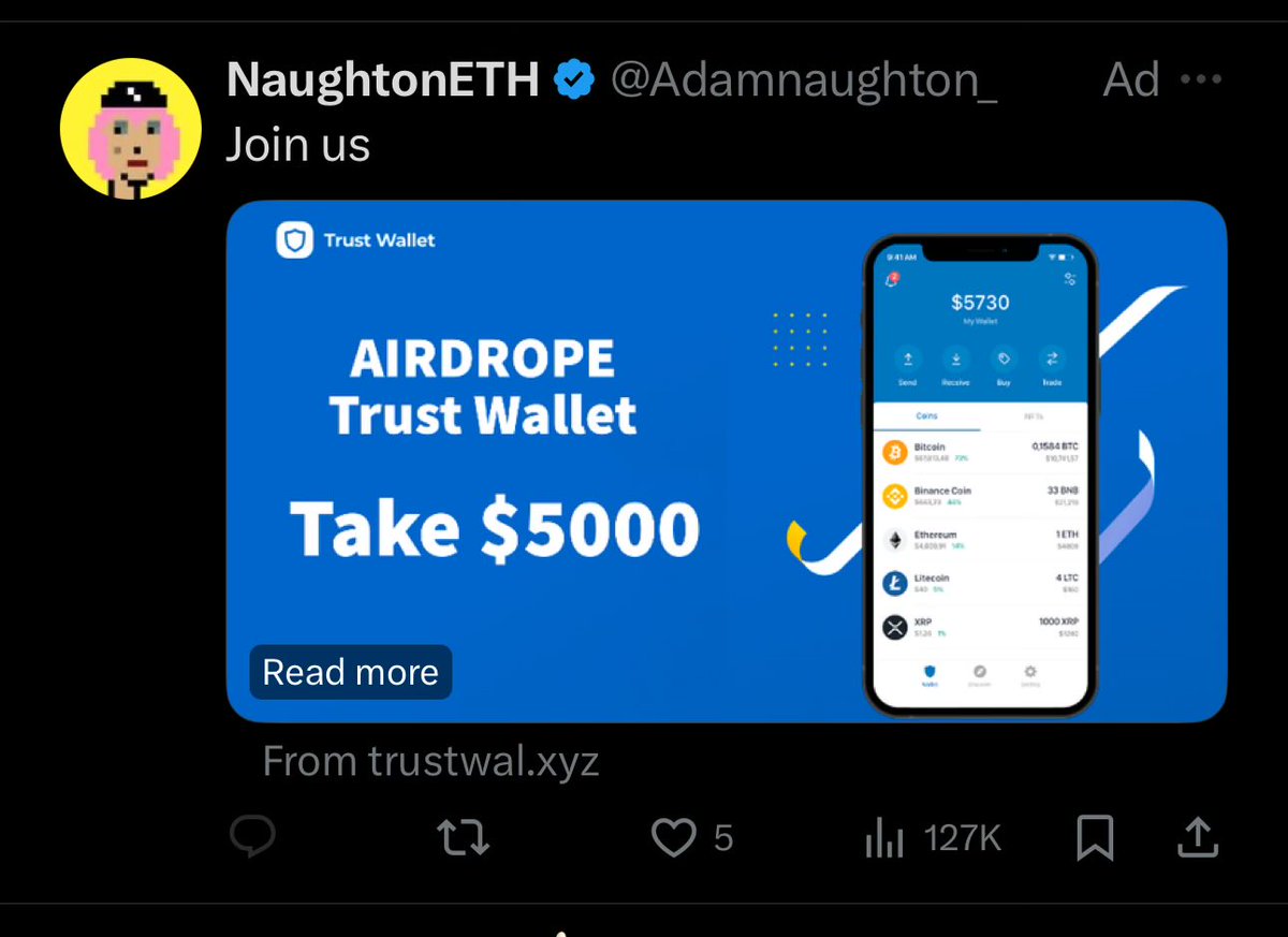 Ads now copying popular pfps <a href="/punk9059/">Stats</a> 

Definitely a scam. Twitter doesn’t have resources for ad review these days