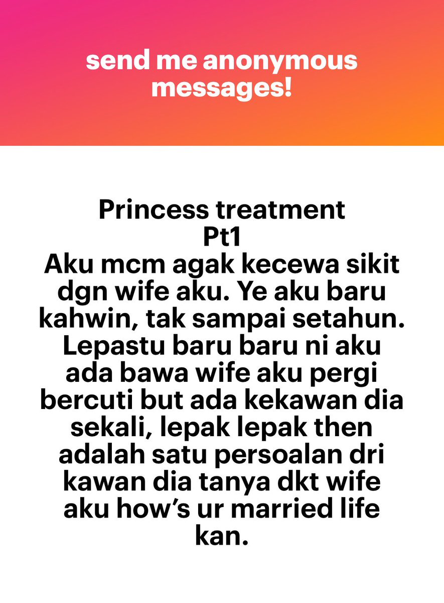meinmokhtar's tweet photo. Luahan suami https://t.co/MAWQtaFzSA