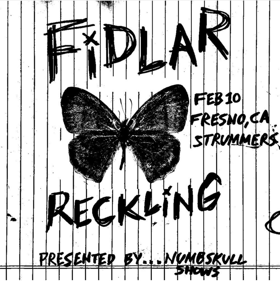 .@FIDLAR plus @kelseyreck  Saturday, February 10 @StrummersFresno All Ages. Tix going fast @TicketWeb