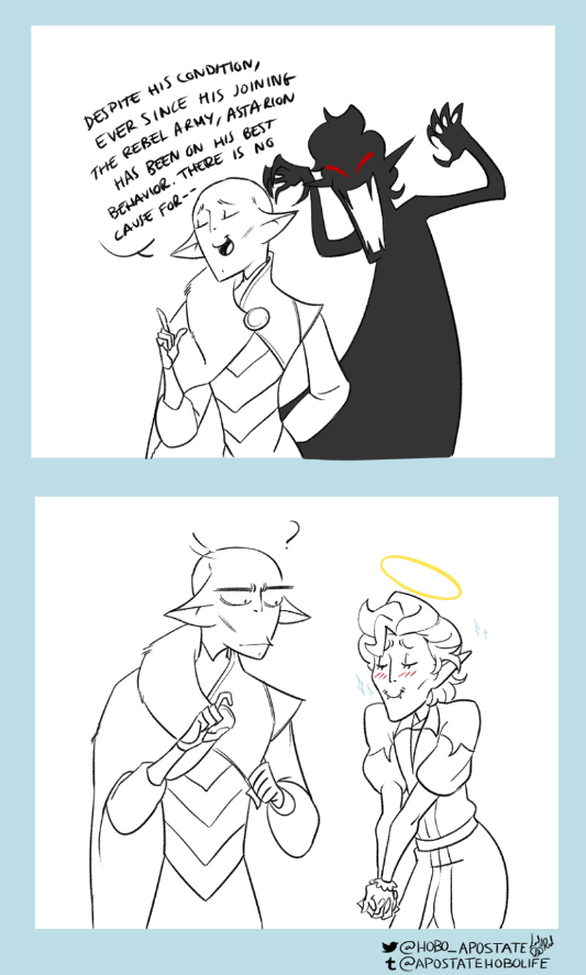 hobo_apostate's tweet photo. #Solas #dragonagefanart #askSolas #BG3fanart #Astarion https://t.co/xiAbCEHuTR