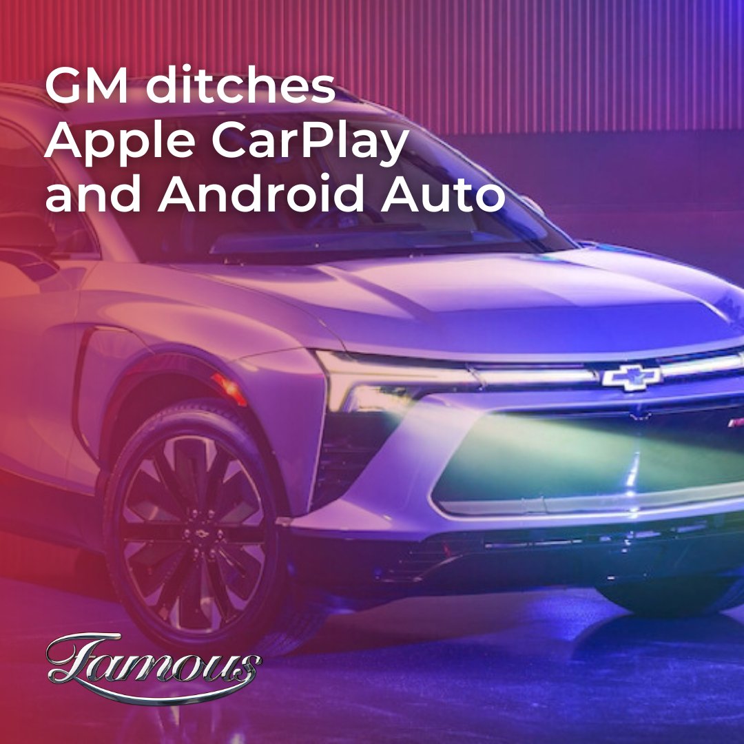 FamousCarsBikes's tweet photo. Recently announcing the phase-out of Apple CarPlay and Android Auto, GM emphasizes the commitment to reducing distractions behind the wheel. A move that sparked discussion but reinforces GM's dedication to driver safety.

Read more through the link in bio. https://t.co/d3UdaMT7Xx