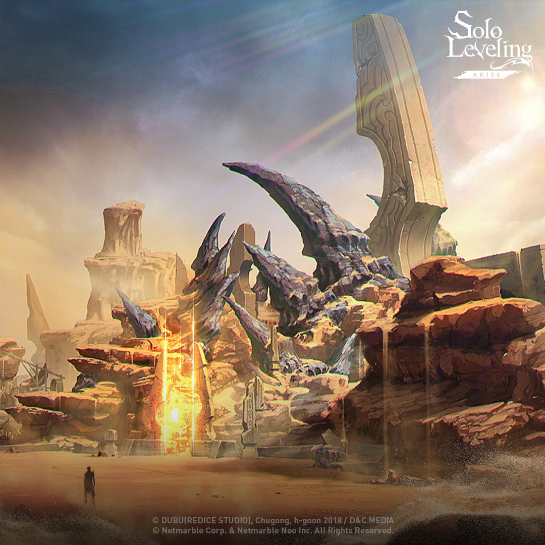 Sololv_ARISE_GL's tweet photo. ( ❗ ) Notification
[The daily quest could not be completed.
Move to the ‘penalty zone’ for a set time]

Where to go when you fail to complete a daily quest
Take a look at the <Penalty Zone> game art. 🏜️

#sololevelingARISE #sololeveling #onlyIlevelup #netmarble https://t.co/CfyGF5NRAZ