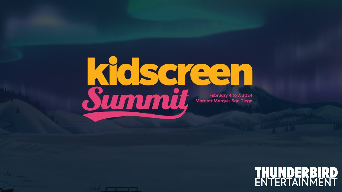 📺 We're looking forward to attending the @kidscreen Summit in 2024 from February 4 to 7. Come by the @atomiccartoons /Thunderbird Distribution suite in the San Diego Ballroom, say hello, and learn more about what we are up to! summit.kidscreen.com/2024/