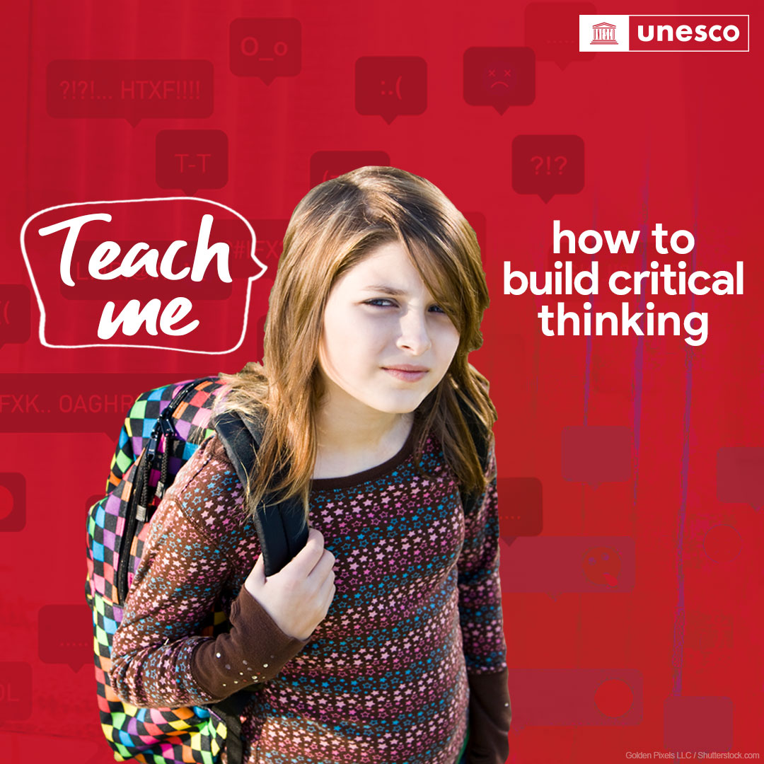 We must cultivate critical thinking to silence hate.

And this begins in the classroom.

This year, UNESCO dedicates #EducationDay to countering #HateSpeech. 

Join us: on.unesco.org/EducationDay20…
