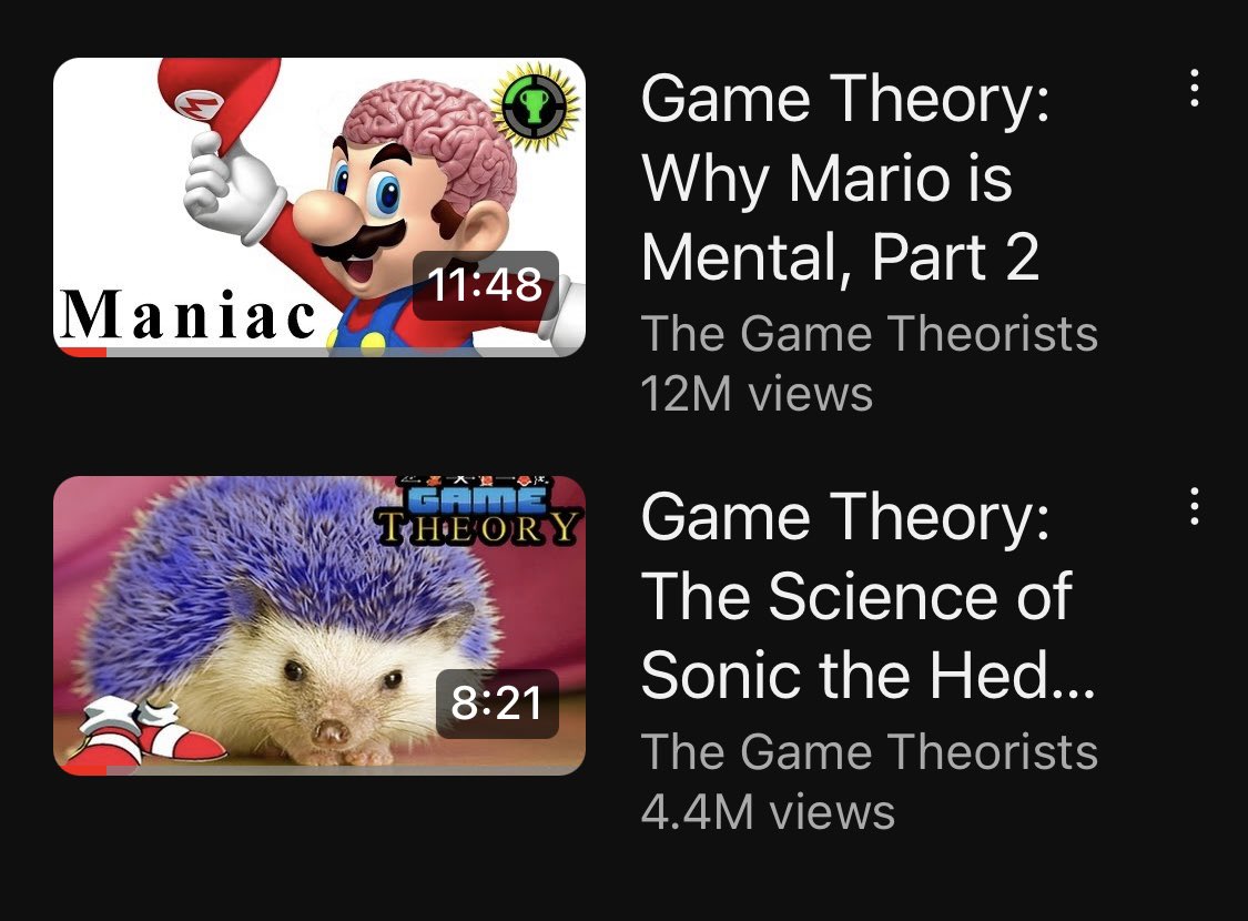 StoneyVA's tweet photo. @TeamTheorist Watched since Sonic (on screwattack) 
Subbed since Mario (first channel sub) https://t.co/tFe1SOannb