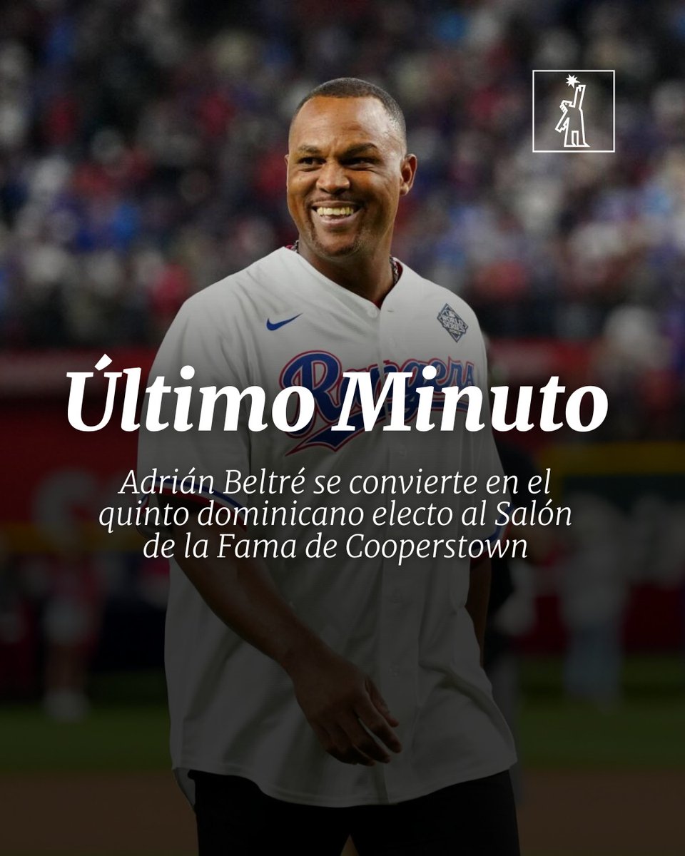 🔴 | #ÚltimoMinutoDL | Adrián Beltré se convierte en el quinto dominicano electo al Salón de la Fama de Cooperstown 

#DiarioLibre #DeportesDL #ActualidadDL #Béisbol #AdriánBeltré #Cooperstown #OrgulloDominicano