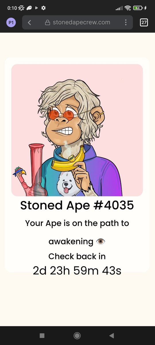 Doing something 😎 <a href="/StonedApeCrew/">Stoned Ape Crew</a>
Can't wait 💥💨
