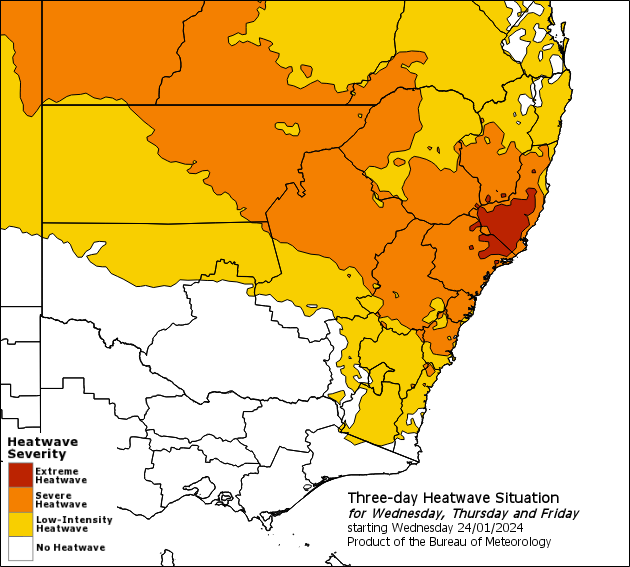 Things are heating up in NSW over the next three days. A monsoon in the north and two tropical lows are driving the heat across the state. We'll likely see some heat records break this week @BOM_au