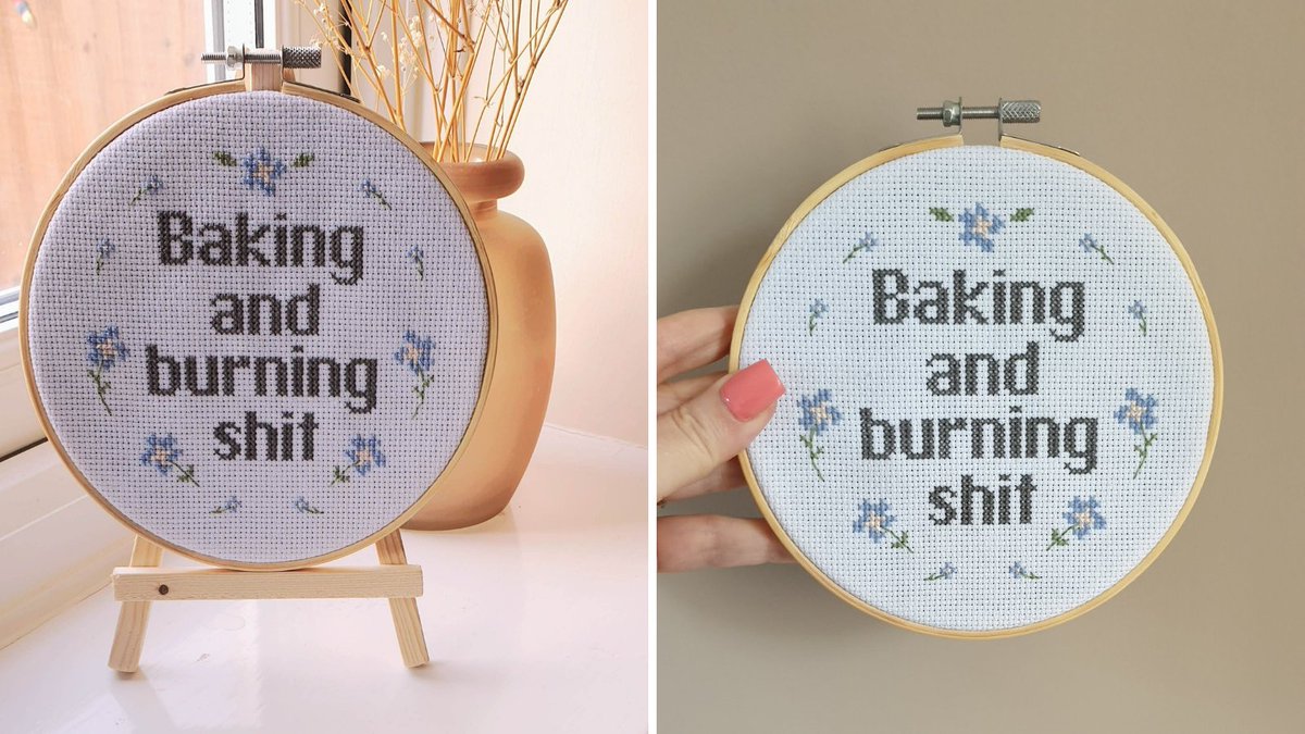 Spice up your kitchen with a dash of humour.  This Baking and Burning Shit Kitchen Wall Art is perfect for foodies, aspiring bakers, or anyone who embraces the kitchen mishaps.  
#earlybiz #craftersmarketuk #kitchen #baking #homedecor #funnygifts #MHHSBD