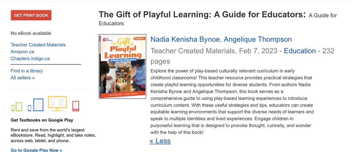 We are honoured by the wonderful reviews share about “ The Gift of Playful Learning”. We hope that it will continue to center the lives and realities of children through play. @booklamations @a_thompsonclass @tcmpub