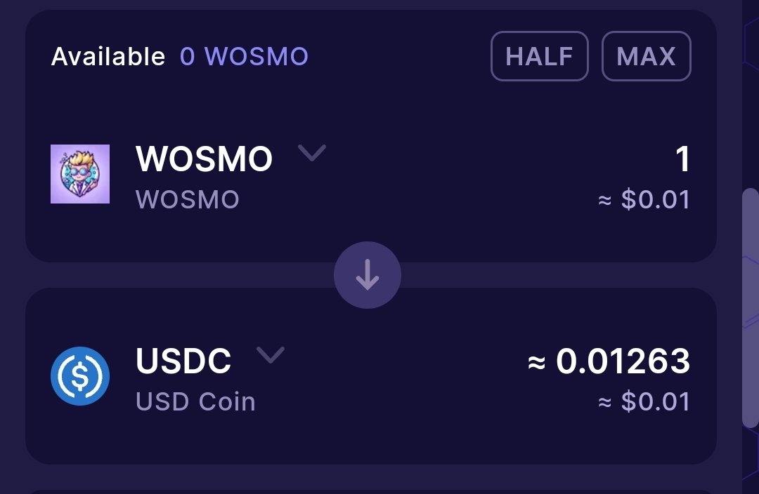 cosmos_aba's tweet photo. $WOSMO いつの間にかスワップできるようになってた👀
$OSMO ステーカーはチェック https://t.co/a9QWl5xNlM