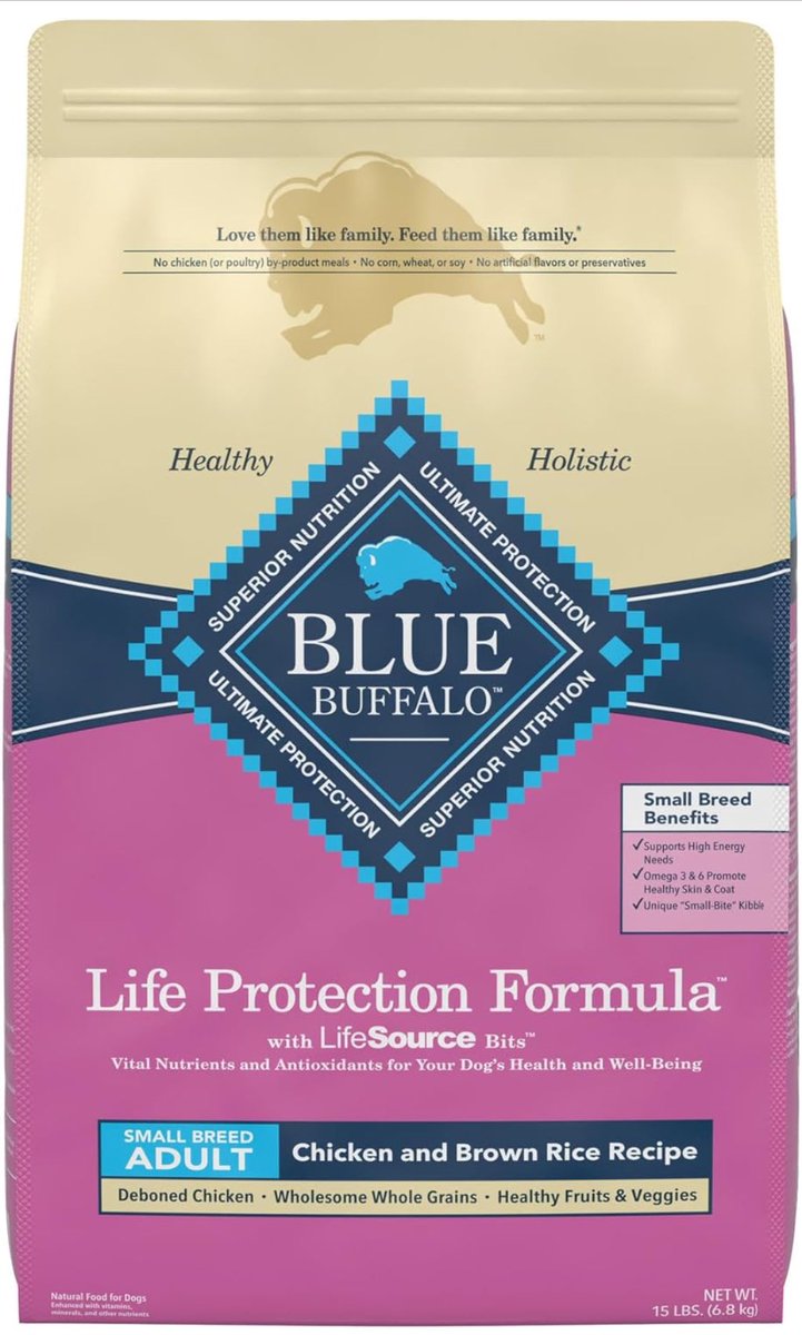 mlbeckbridge's tweet photo. @bluebuffalo My dog loves her food, but seems to think the LifeSource Bits are trash and spits them out 😅🤣 Would you recommend a similar recipe of yours with the bits ingredients integrated so she can’t banish them from her bowl? Thank you! https://t.co/i9J7IcVmLU
