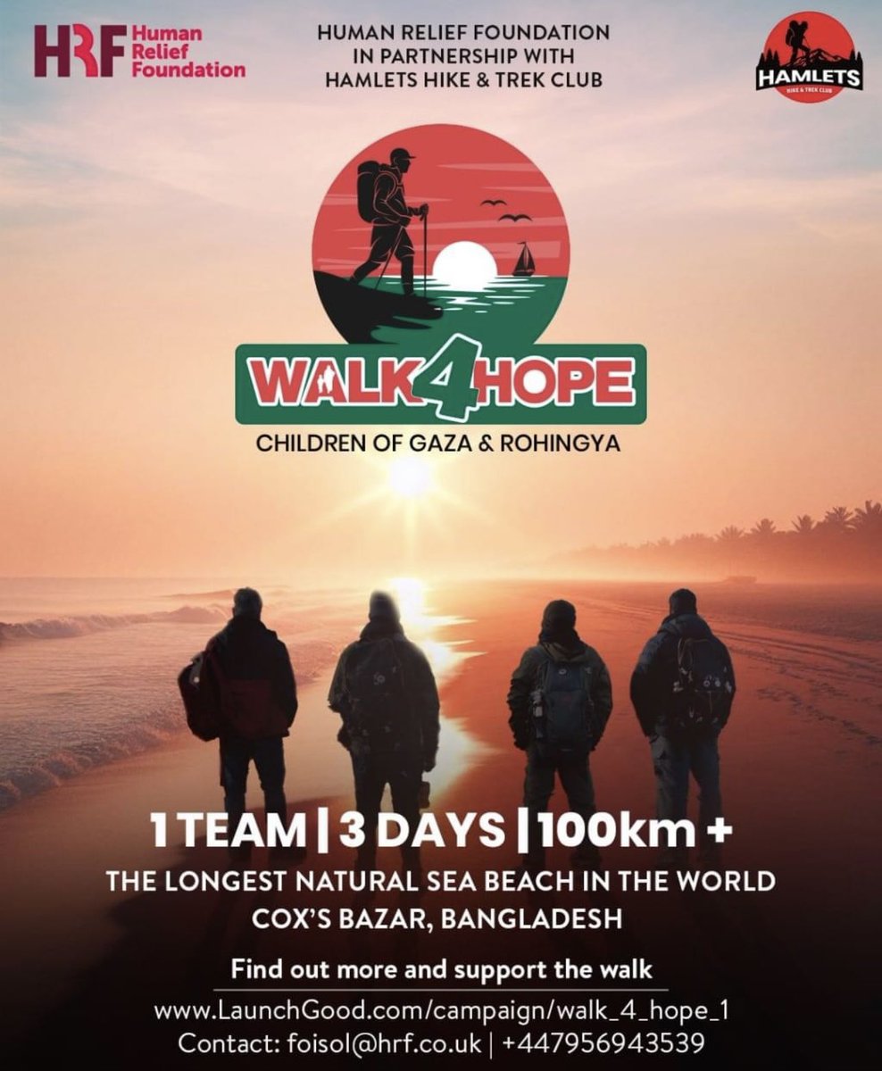 Cant wait to took on this #walk4hope challenge for children of #Gaza &amp; #Rohingya launchgood.com/campaign/walk_…