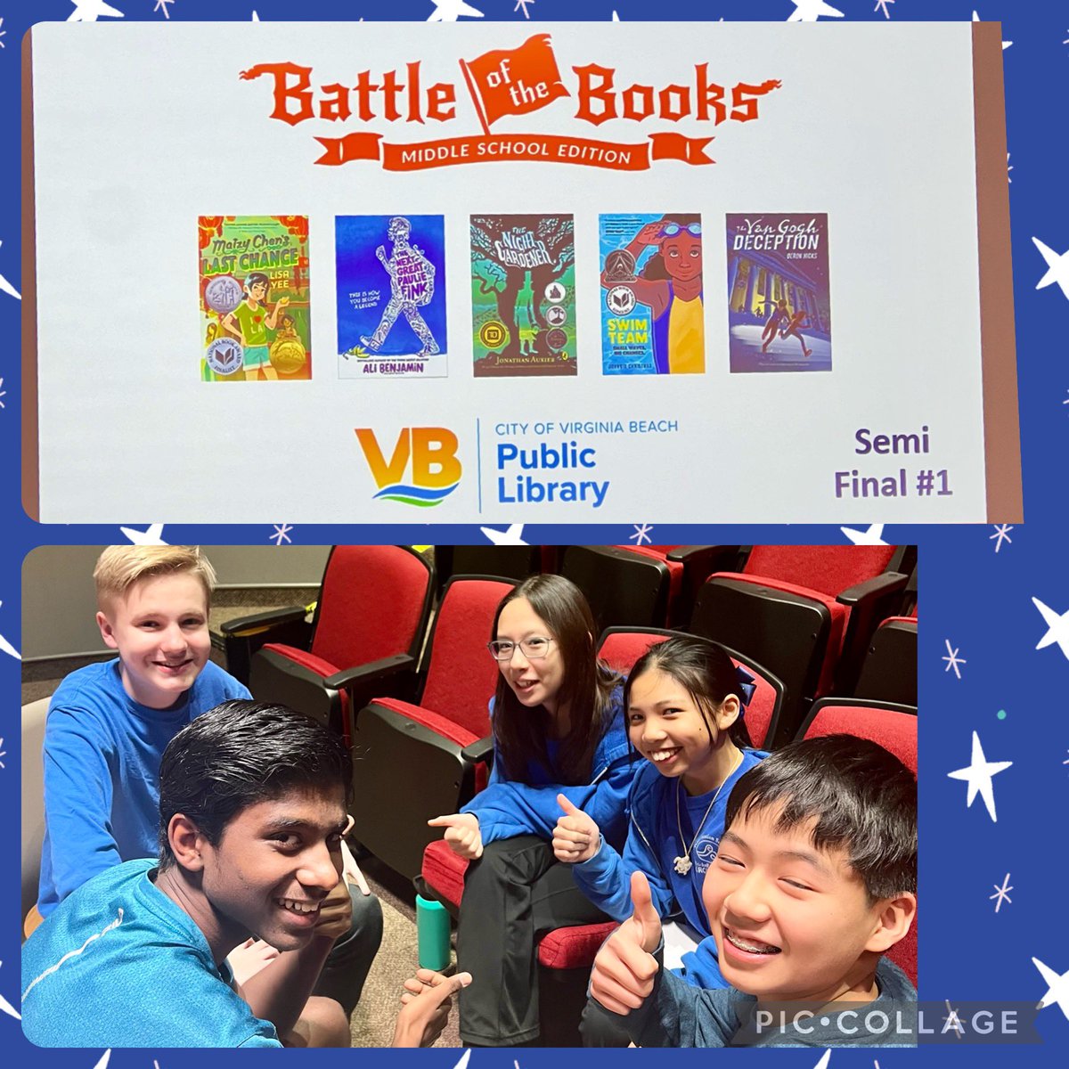BrickellAcademy's tweet image. What’s that? Oh, just the #TidalWaves rocking the @VBPLibrary #BattleoftheBook #semifinals! We are so proud of you! 🫶🏻❤️📚