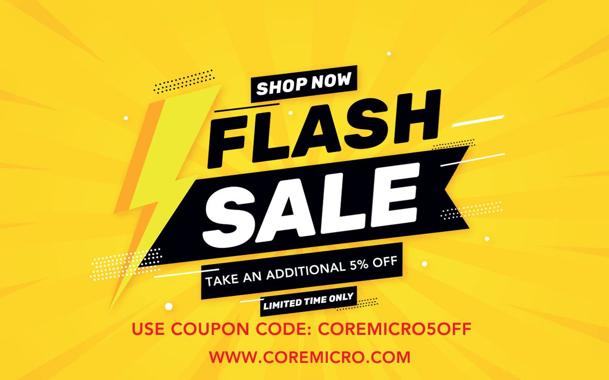 Upgrade your gear with the latest Pro A/V equipment at Coremicro and enjoy 5% off storewide! Use coupon code "coremicro5off" on coremicro.com. Hurry, limited time offer! 

#Coremicro #AuthorizedDealer #ProfessionalVideoEquipment #UpgradeYourGear #5PercentOff