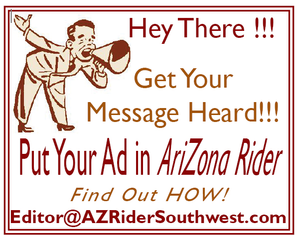 Deadline for new ads for the AZ Rider Feb issue is January 24th. Got an event, shop special, business, or service that you want this community to know about? AZ Rider ad rates are very budget-friendly. Email editor@azridersouthwest.com ☺ #AZRiderSW #BudgetFriendlyAds