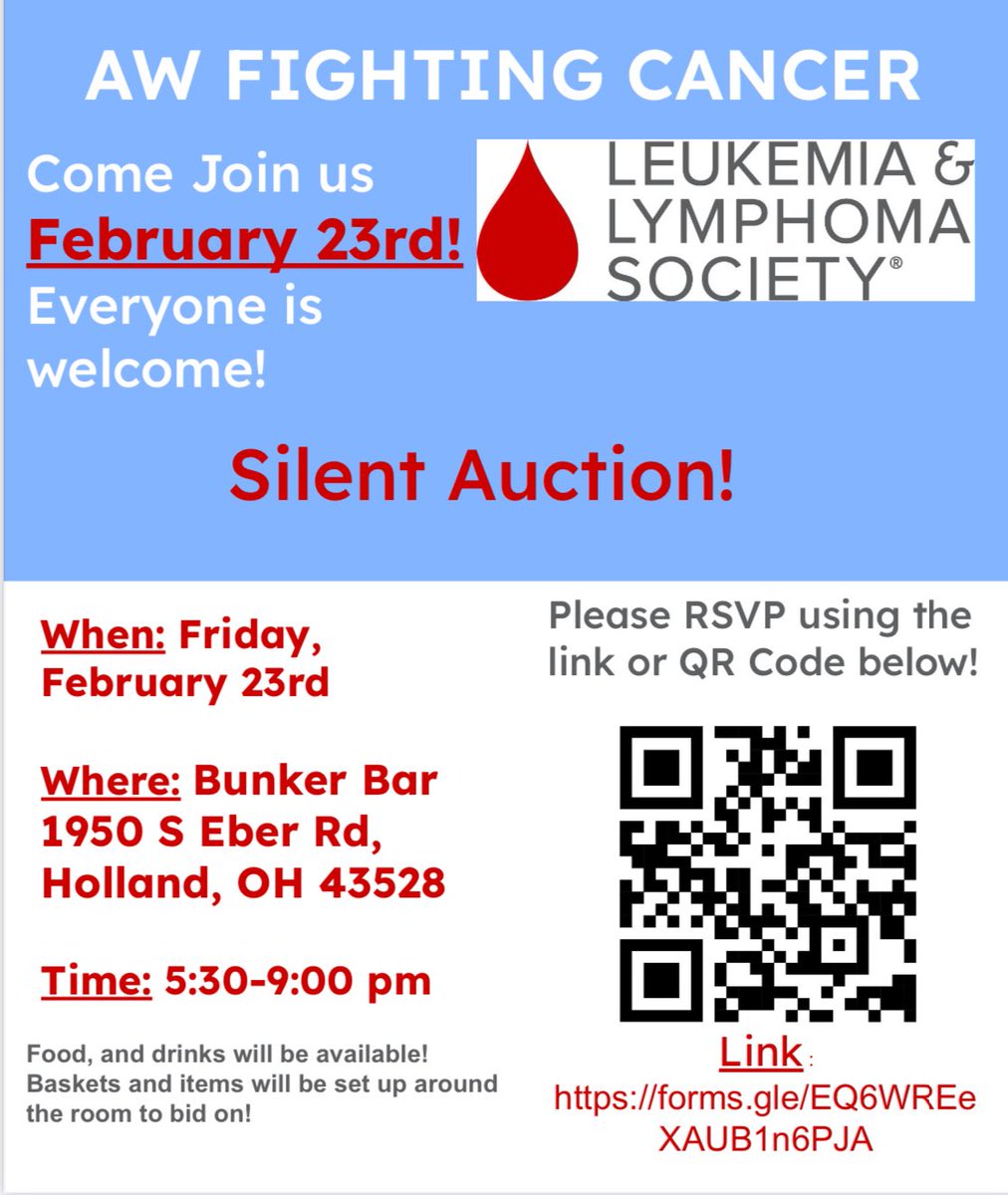 Come out to our event and help support this amazing cause!!!!
#LLSNorthwestOhio 
#AWFightingCancer