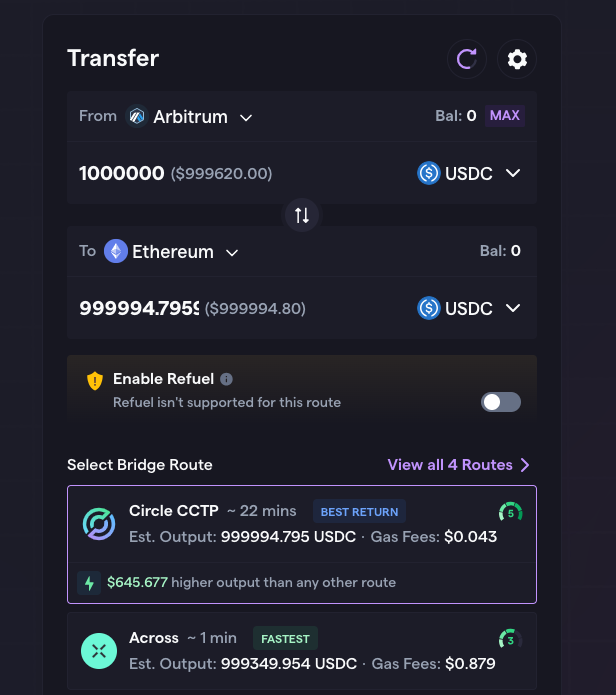 wake up bae, cheapest stablecoin bridge just dropped

(max size seems to be 1M right now, but that shouldn't be a problem for y'all)