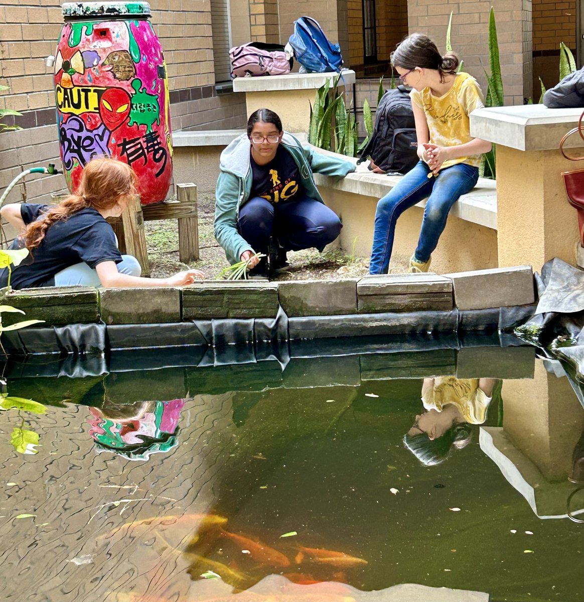 cyndilott's tweet photo. #imaFANham enjoyed our January fitness challenge with a few games of exercise bingo, a relay race around our campus, and finished with a little weeding in the flower beds by the koi pond. Another FANtastic meeting! @dixonk2019 @MCPSWellnessPE @MCPS_Secondary https://t.co/YdCgIFMJxA