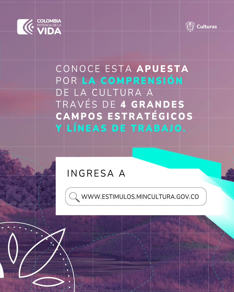 #Estímulos2024 ¡La convocatoria ya está abierta! y hasta el 5 de marzo del 2024, podrás postular tu iniciativa. Consulta las bases de participación que este año cuenta con menos condiciones, nuevos y más estímulos: estimulos.mincultura.gov.co
