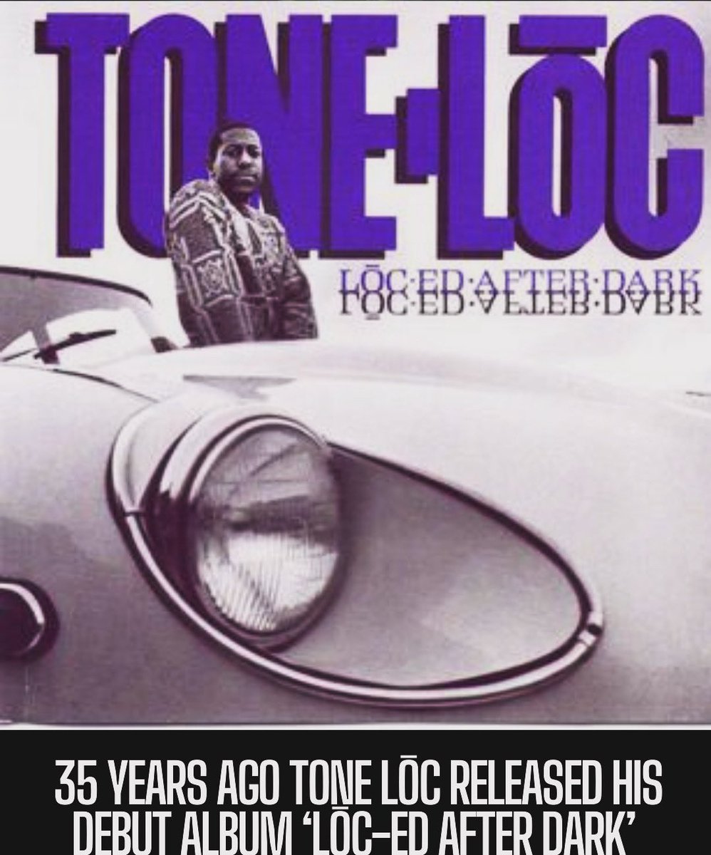 35 years ago Tone Lōc released his debut album ‘Lōc-ed After Dark’. Singles included “Wild Thing”, “Funky Cold Medina” and “I Got It Goin’ On”. The album would reach No.1 on the Billboard 200 and was certified 2x platinum in the US. Salute ✊🏾 #Hiphop #Rap #80shiphop #goldenage