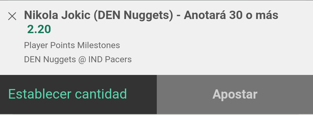 Aquí vamos a estar hoy!! Empieza en breve!!

Indiana abajo un jugador como Miles Turner tiene muy difícil para a Nikola. Debe abusar hoy el Serbio.

A ver si cazamos ya una por dios!!!
