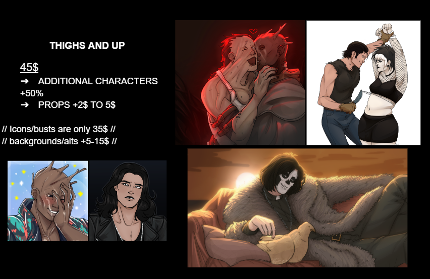 RT! PLS!   1/3
Open! 
5-10$ off horror related pieces!

VV Read for more offers VV