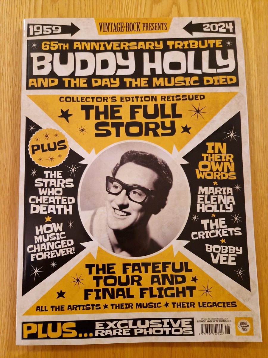 Be sure to check out @VintageRockMag's superb Buddy Holly Special. Available now from all good newsagents! #BuddyHolly #Buddy #Trueloveways #rocknroll #thedaythemusicdied