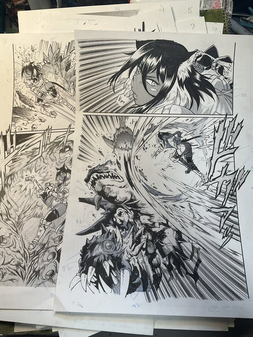 いつもよりちょっと多めのページ数だった脱法テイマー第26話完成。今回は怪獣退治です。メインのアシがコロナになったりと色々ありましたが何とか脱稿にまで漕ぎ着けました。とりあえず寝ますか。 